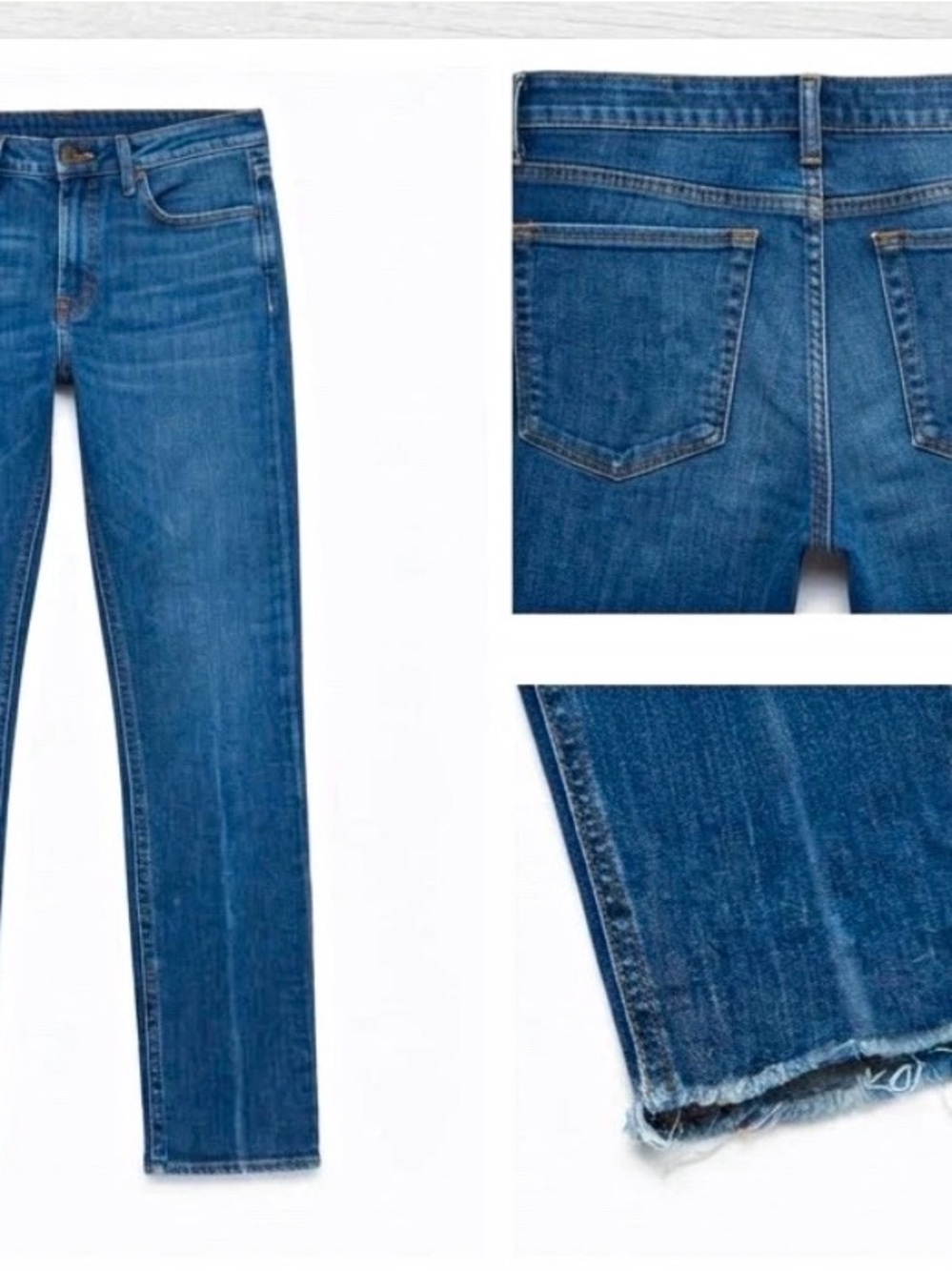 rag & bone Slim High-Rise Skinny Jeans in Blue Wash